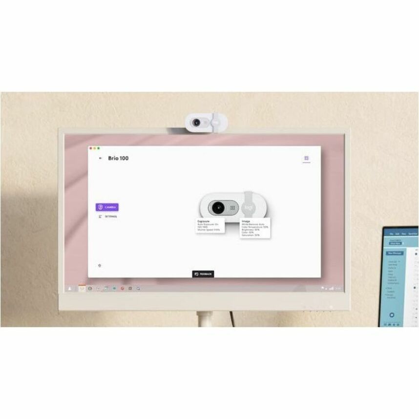 Logitech BRIO 100 Webcam - 2 Megapixel - Off White - USB Type A - 1 Pack(s) Logitech BRIO 100 Webcam - 2 Megapixel - Off White - USB Type A - 1 Pack(s)